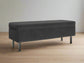 Sabai Essential Storage Bench Ottoman Coffee Table Ash Recycled Velvet Metal Leg FFE-577