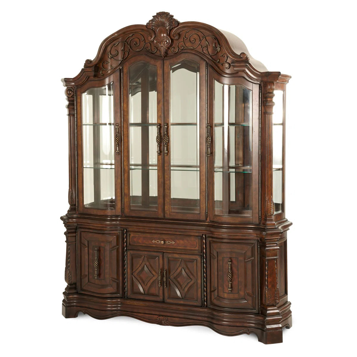 Michael Amini Windsor Court Lighted China Cabinet Top FFE-1209