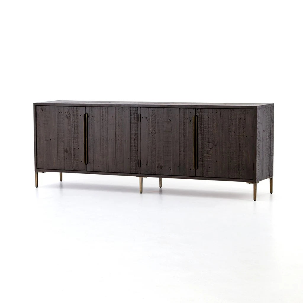 Four Hands Wyeth  88" Dark Carbon Distressed Finish Sideboard Buffet FFE-1167