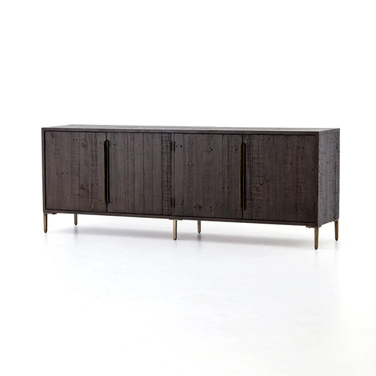 Four Hands Wyeth  88" Dark Carbon Distressed Finish Sideboard Buffet FFE-1167