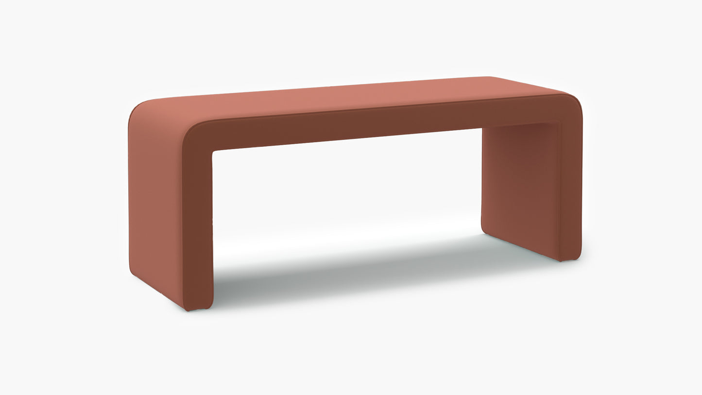 The Inside Waterfall Bench | Terracotta Performance Velvet FFE-1555