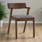 Set of 4 HOFT Zola Mid Century Oak Dining Chair Walnut/Light Grey FFW258-394