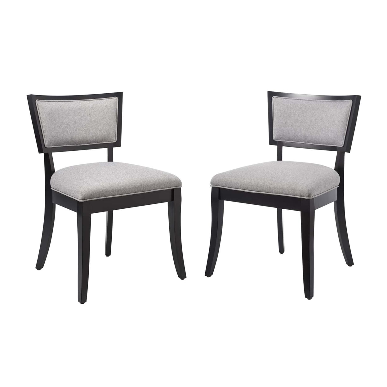 Pair Modway Light Gray Pristine Upholstered Fabric Dining Chairs FFE258-127