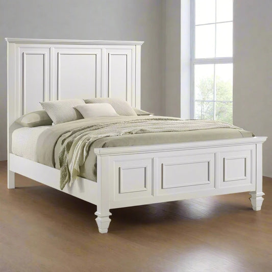 Coaster Sandy Beach Cottage White Eastern King High Headboard Bed FFE258-83