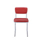 Coaster Retro Open Back Faux Leather Dining Chairs in Red FFE258-67