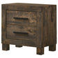 Woodmont 2-drawer Nightstand Rustic Golden Brown FFE258-57