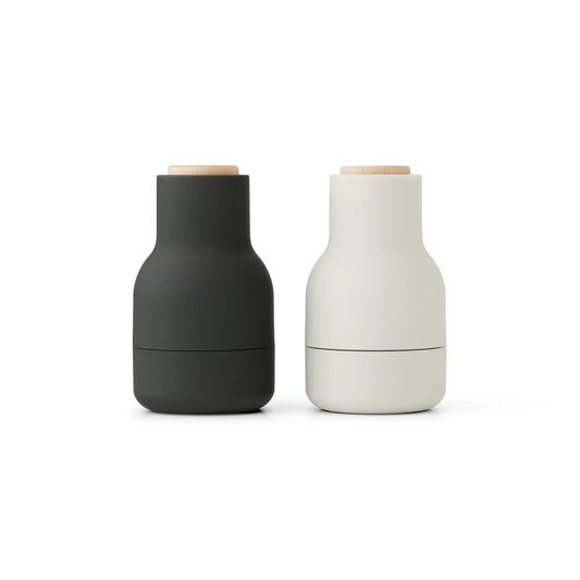 Set of 2 Audo Copenhagen Mini Bottle Grinders Color Carbon/Beige FFW-1048