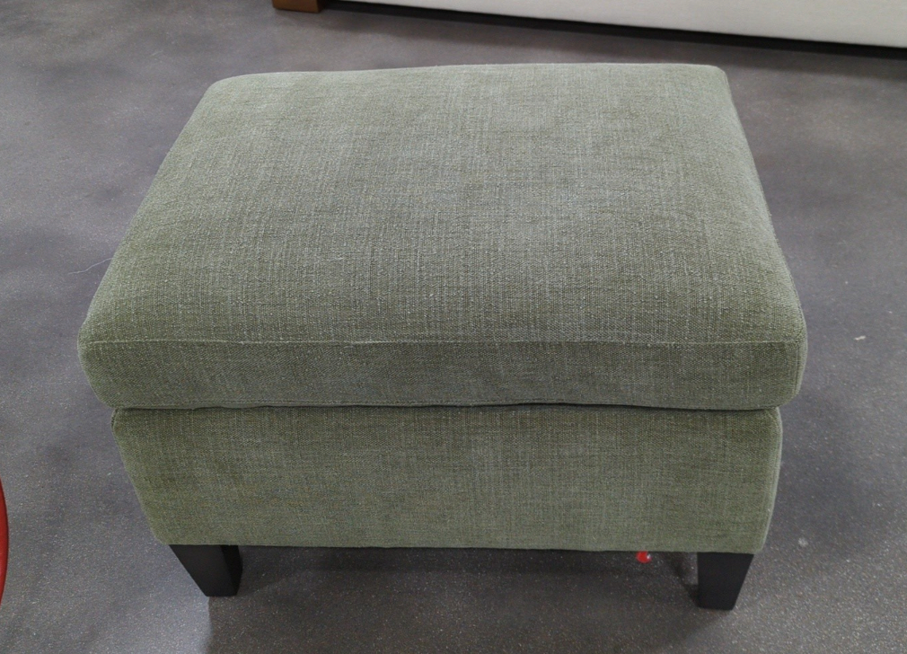 Benchmade Modern Vera Sofa Couch w Bumper & Ottoman Olive Green (80" Left Bumper) FFE-1573
