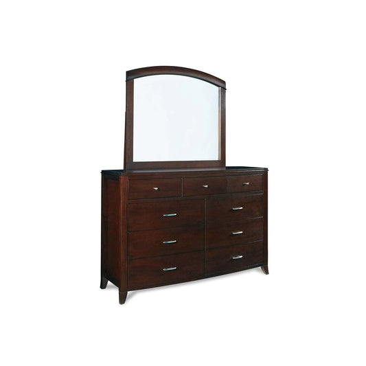 Modus Brighton Nine Drawer Dresser Chest & Mirror In Cinnamon FFE-1477