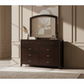 Modus Brighton Nine Drawer Dresser Chest & Mirror In Cinnamon FFE-1477