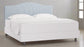 Camelback King Headboard Only Bed Cornflower Ticking Stripe Blue/White FFE258-367