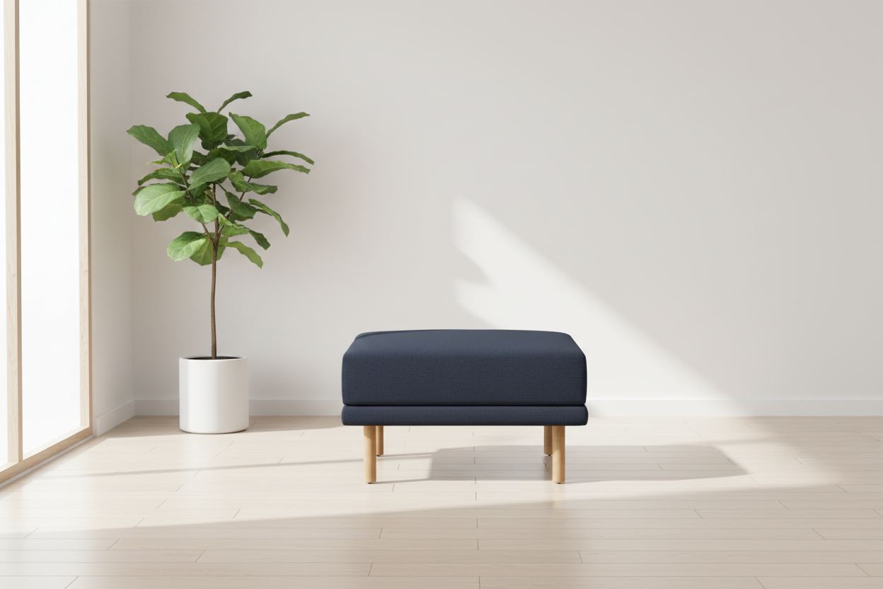 Burrow Navy Blue Range Ottoman FFE-1306