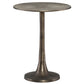 Bernhardt Round Cast Aluminum Pedestal Based Calla End Table