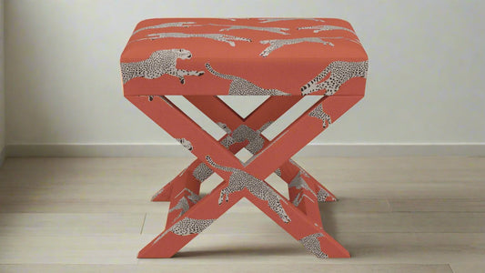 Havenly X Bench | Henna Cheetah Scalamandre Upholstered Chair FFE258-115