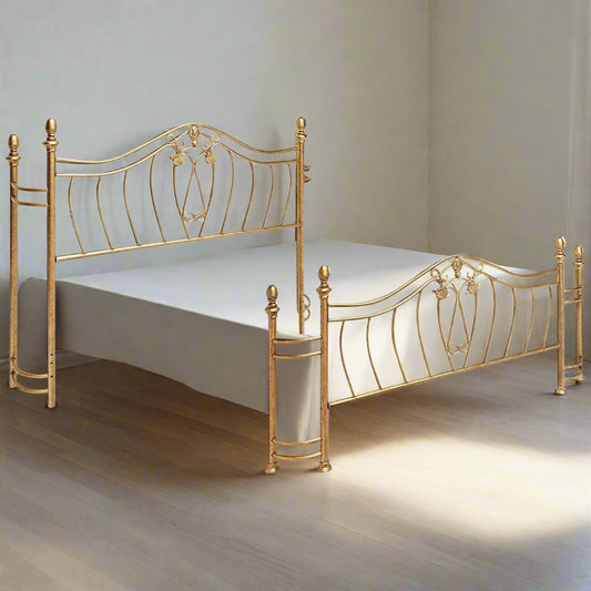 Coaster Sydney Queen Bed Frame Antique Brushed Gold FFE258-86