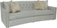 Bernhardt Candace Grey Boucle Curved Sofa Couch MB1-5