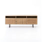 Four Hands Emilie MCM Natural Mango Wood Woven Cane Media Console (2 Avail) MB1-62