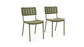 Burrow Relay Rosemary Power Coated Steel Outdoor Dining Chairs (Set of 2) FFE-1549