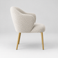 Pair (2) Castlery Simone Performance Light Grey Bouclé Dining Chairs FFE-1584
