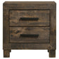 Woodmont 2-drawer Nightstand Rustic Golden Brown FFE258-57