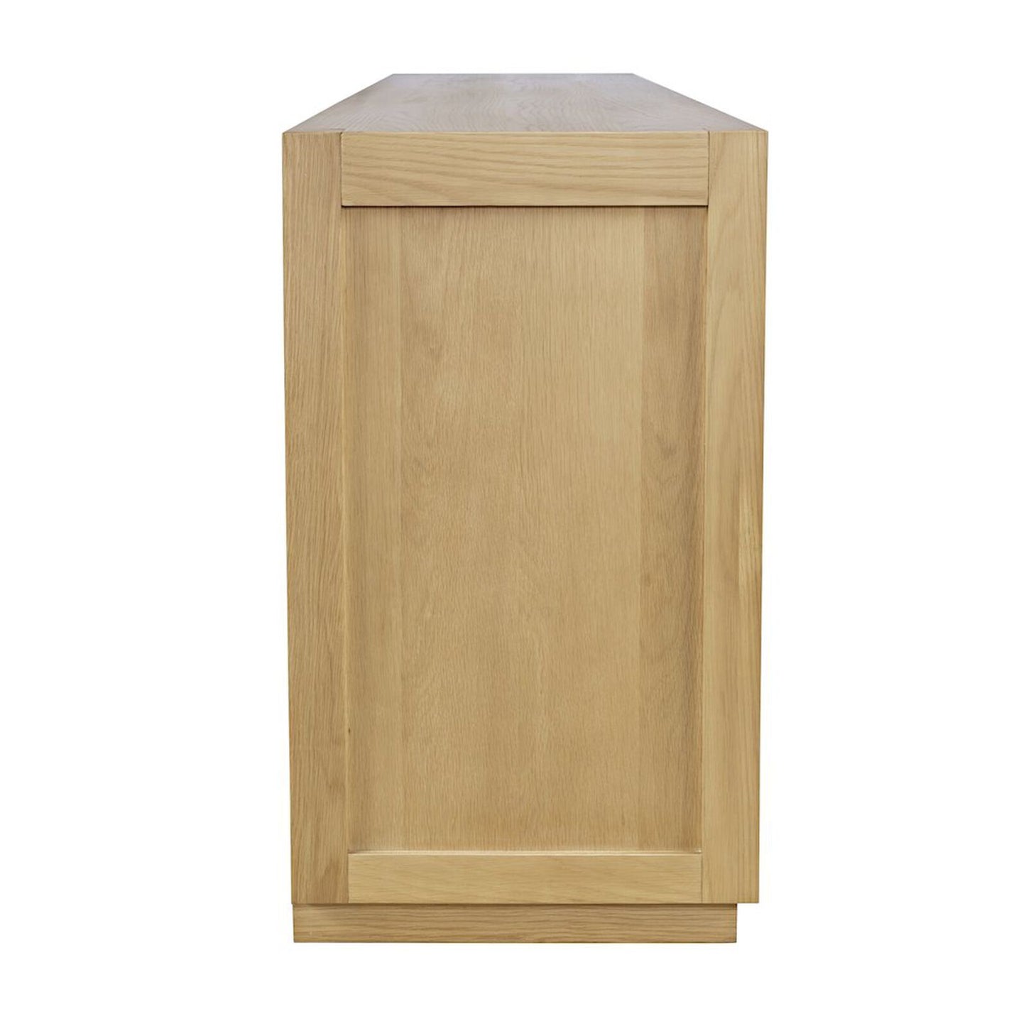 70" Contemporary Media Console w/Tempered Glass Doors, Drawers and Shelves FFW-1386