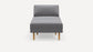 Burrow Range 2-Piece Lounger Stone Grey Performance Flatweave FFE-1324