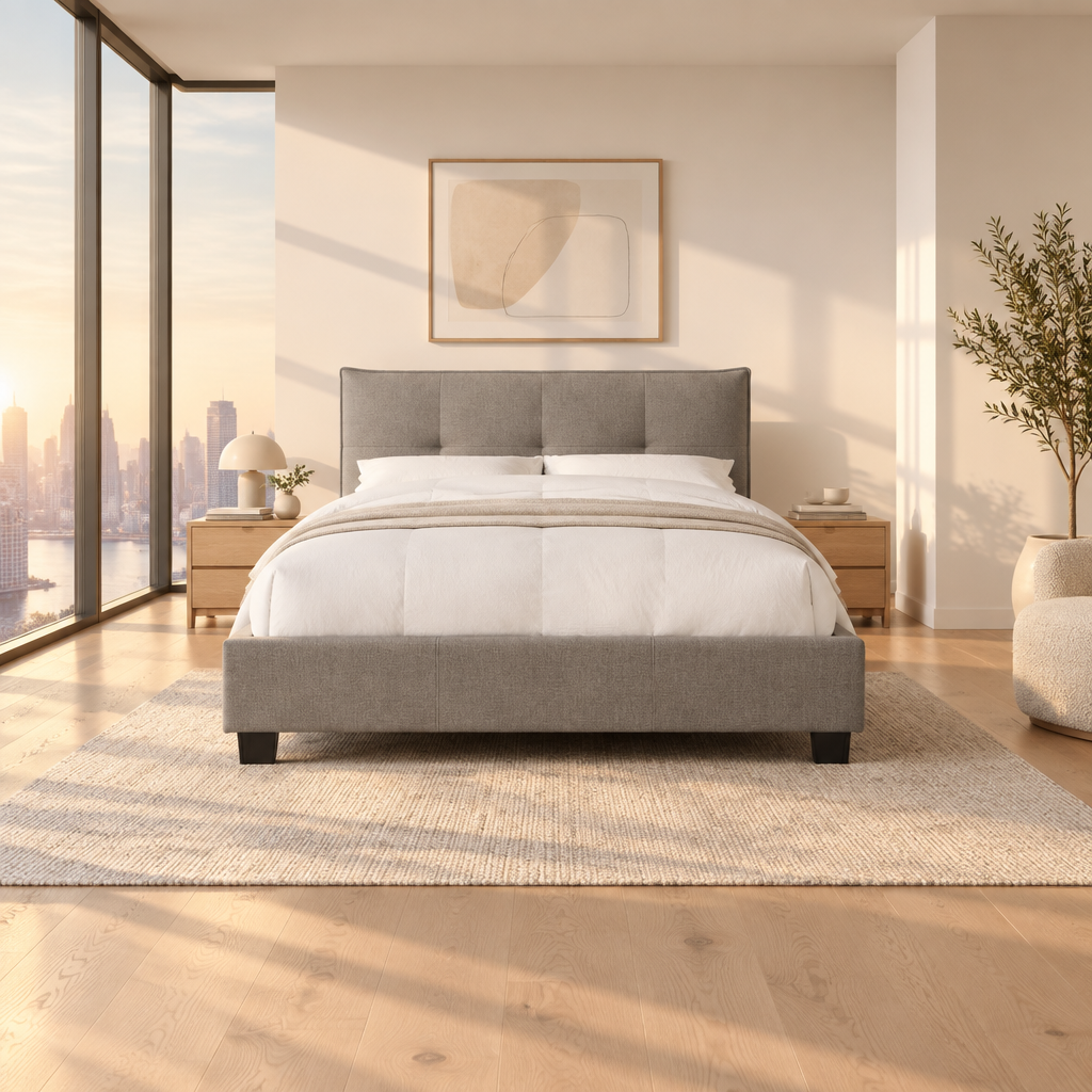 Modus Adona Full-Size Upholstered Storage Bed in Dolphin Linen 2 FFE-1490