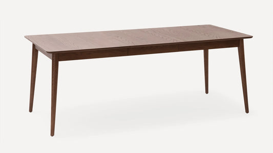 Burrow Serif Extendable Dining Table (59" to 79") Walnut Finish FFE-1410