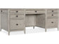 Hooker Furniture Work Your Way Burnham Grey Mink Alder Wood Executive Desk FFE-1065