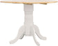 Coaster Damen Round Pedestal Drop Leaf Table Natural Brown and White FFE258-41