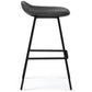 Dafney 29" Bar Stool (Set of 2) Distressed Charcoal Grey Vegan Leather FFW-891
