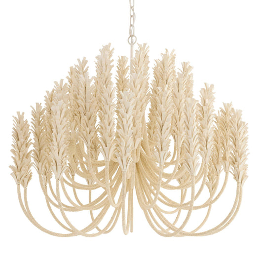 AH Home Kaia Ivory Coconut Shell Chandelier FFE-1533
