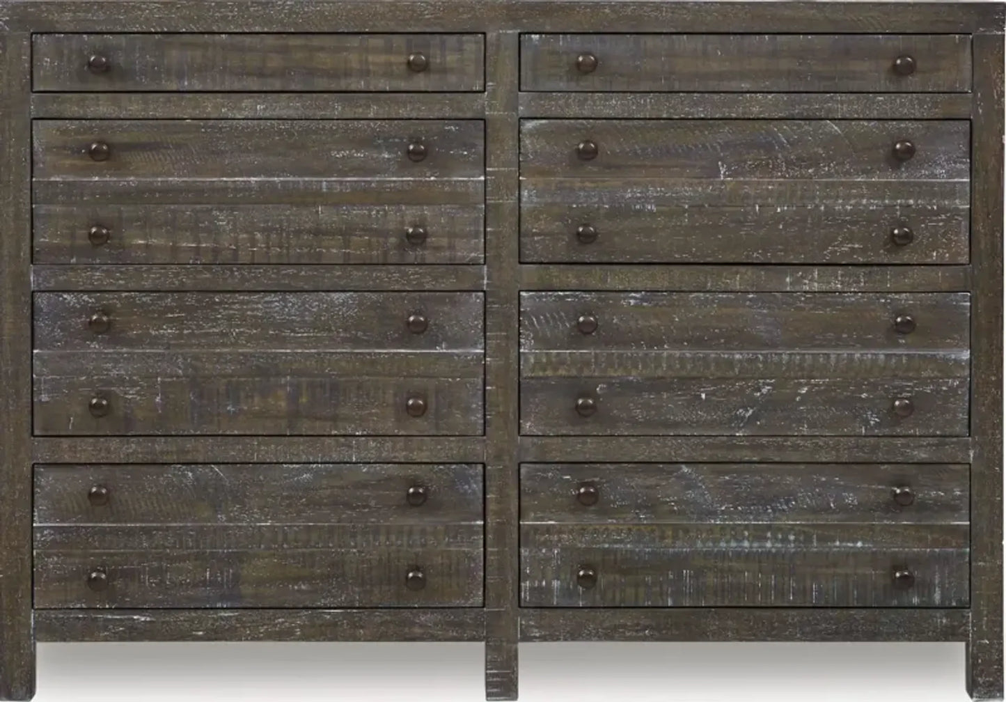 Modus Townsend Solid Wood Eight Drawer Dresser Chest in Gunmetal 2 FFE-1481