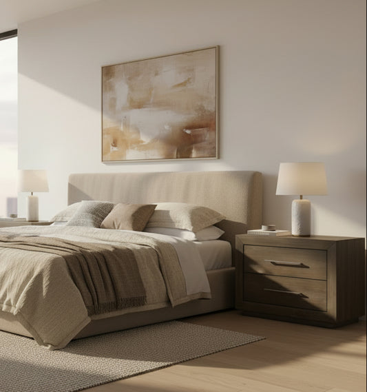 Modus Melbourne Two Drawer Nightstand with USB in Dark Pine 6 FFE-1488
