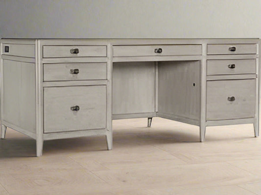 Hooker Furniture Work Your Way Burnham Grey Wood Credenza Desk FFE-1045