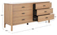 Savafieh Couture Jaylessa 6 Drawer Wood Dresser - Natural FFE258-252