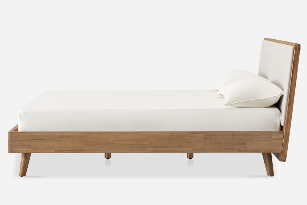 Castlery Seb Queen Bed (Performance Twill) Creamy White (AU/US/CA ver) FFE-1580
