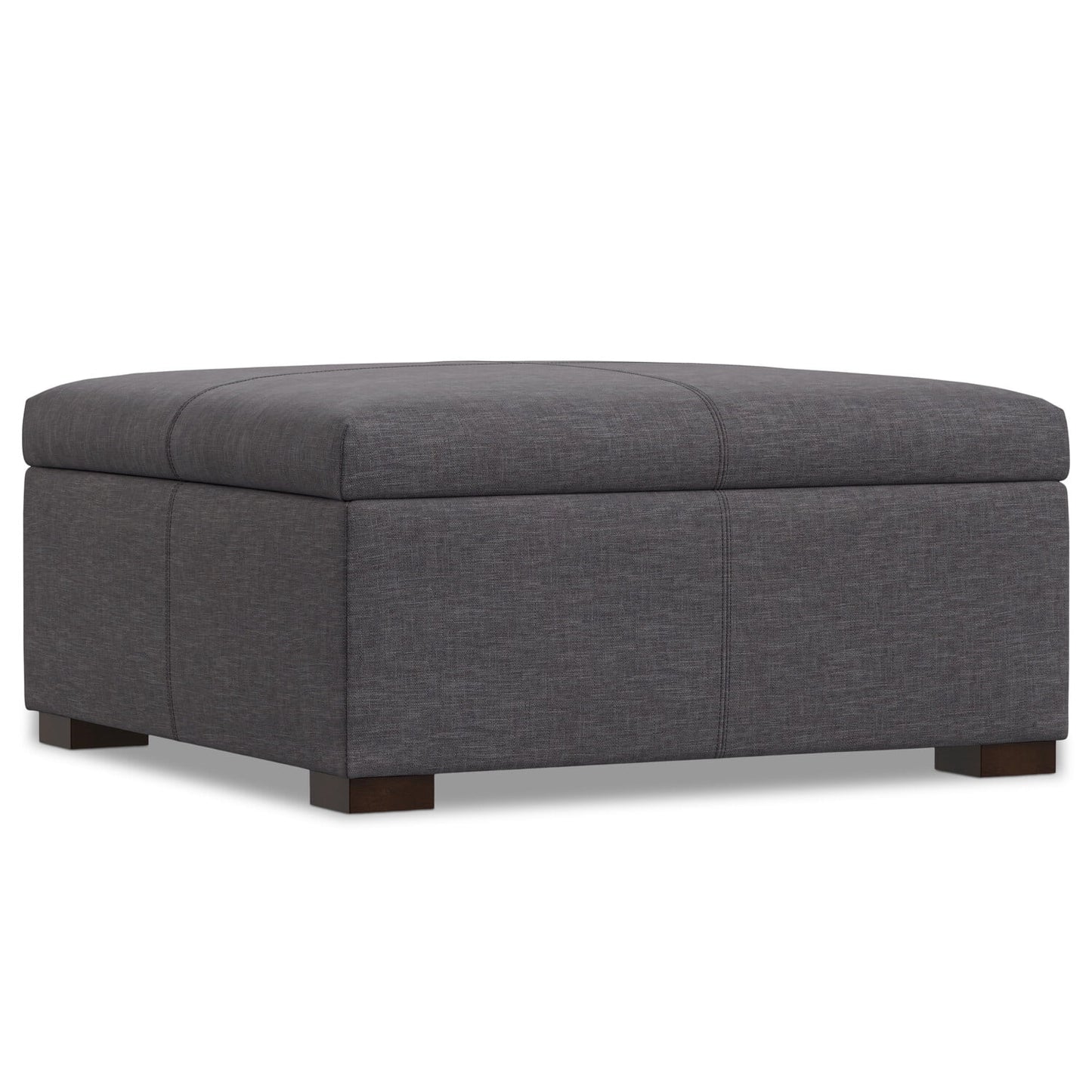 Gabbie Square Storage Ottoman in Upholstered Slate Grey FFW258-589
