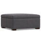 Gabbie Square Storage Ottoman in Upholstered Slate Grey FFW258-589