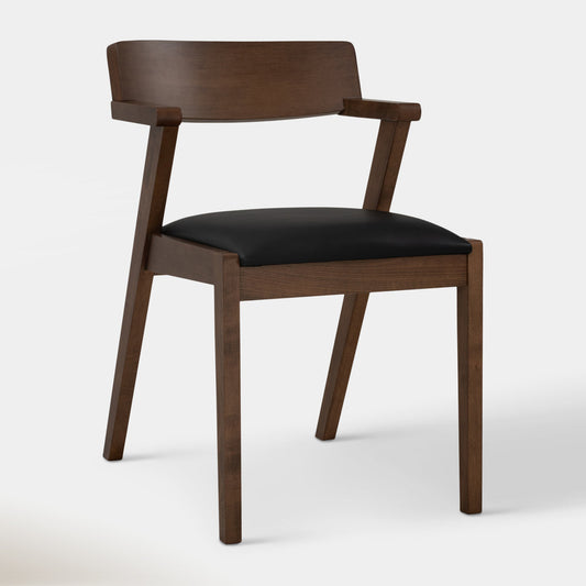 Hoft Home Set of 2 Zola Dining Chairs - Black & Walnut (2 pair avail) FFE-1374