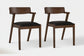 Hoft Home Set of 2 Zola Dining Chairs - Black & Walnut (2 pair avail) FFE-1374