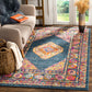 Arlo Home Woven Area Rug, MAD133C, Blue/Fuchsia, 6' X 9' FFE258-261