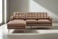 Castlery Isaac Reversible Brown/Cognac Leather Sectional Sofa FFE258-200