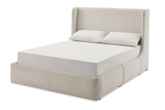 Castlery Dalton Storage Queen Size Bed, Beach Linen FFE-830