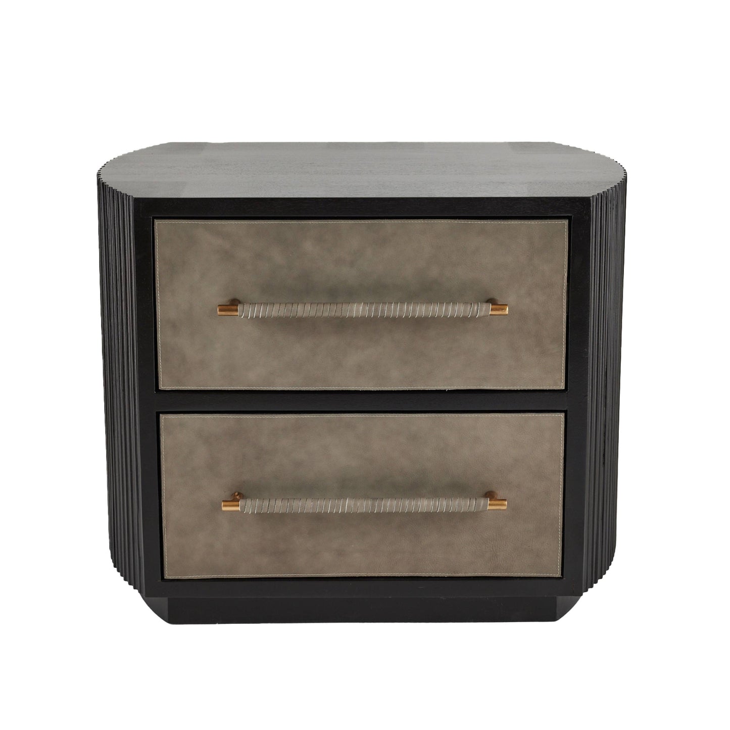 AH Home Eastchester Leather Inlay Drawers Side/End Table FFE-1531