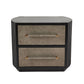 AH Home Eastchester Leather Inlay Drawers Side/End Table FFE-1531