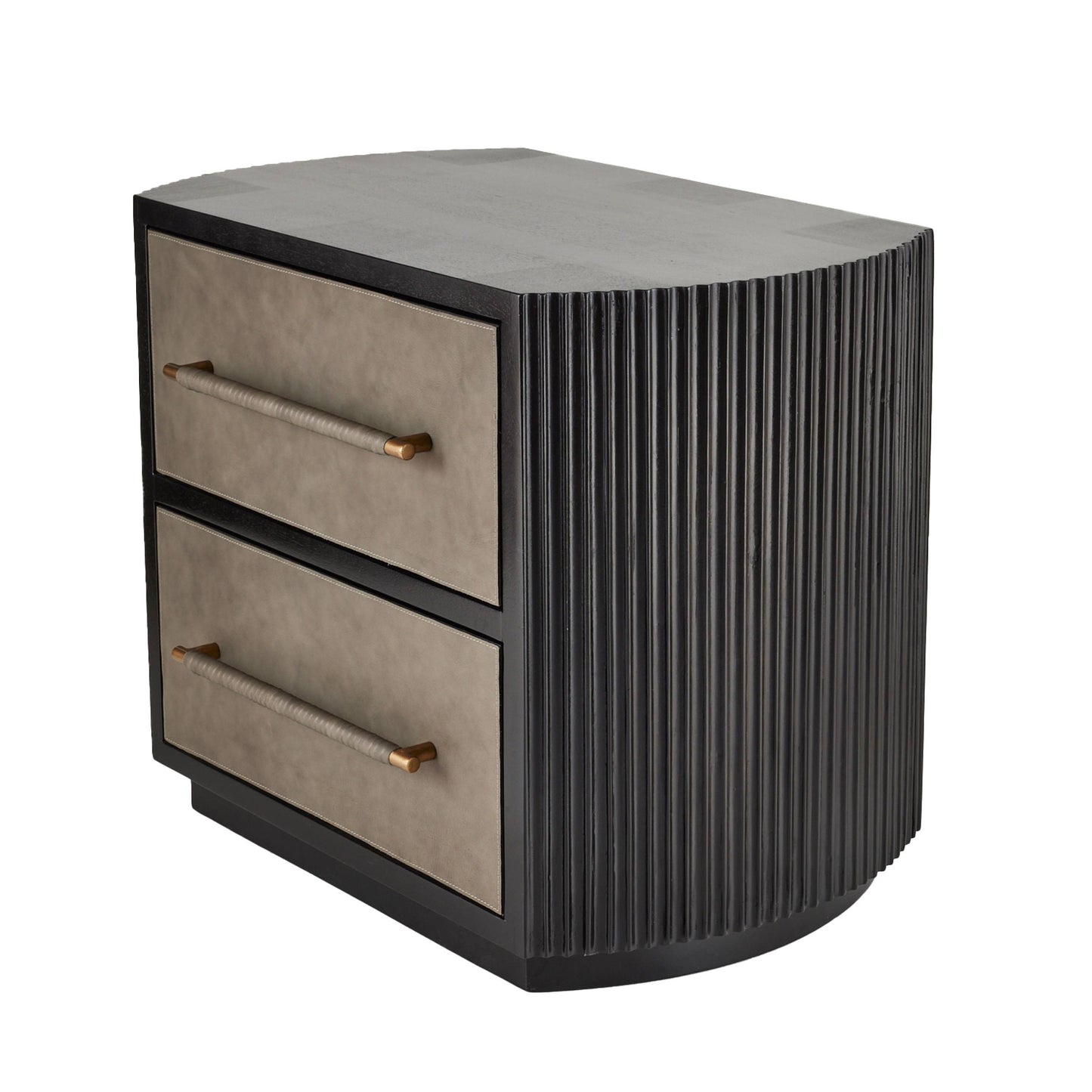 AH Home Eastchester Leather Inlay Drawers Side/End Table FFE-1531