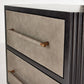 AH Home Eastchester Leather Inlay Drawers Side/End Table FFE-1531