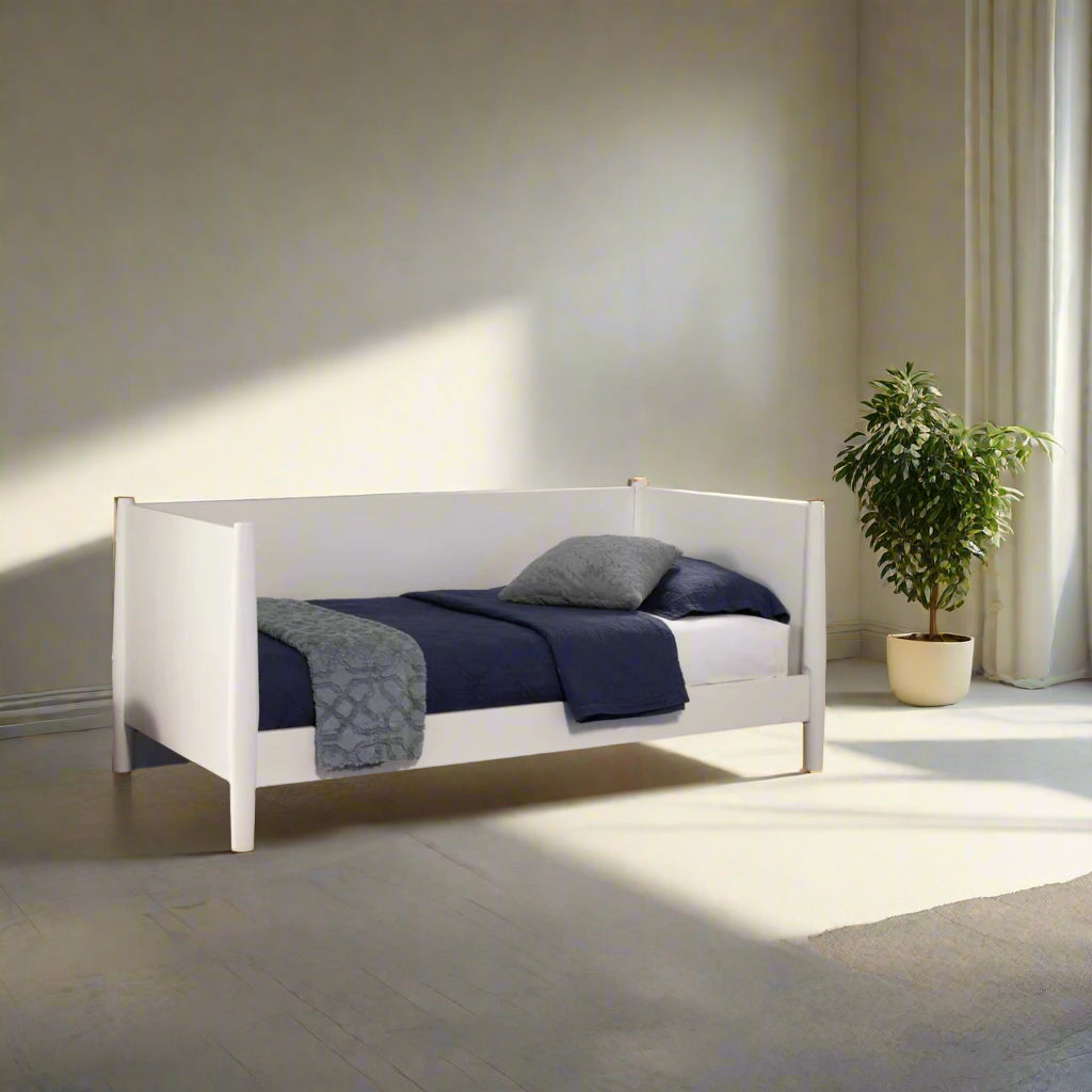Alpine White Flynn Daybed Sofa Couch 966-W-09T FFE-1041