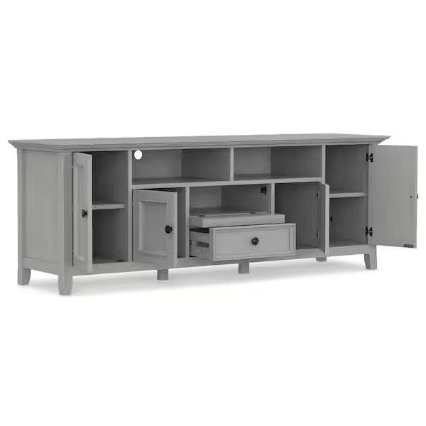 Amherst SOLID WOOD 72" TV Media Stand Fog Grey, TVs up to 80 inches FFW-911